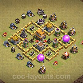 Die Anti 2 Sterne Clan War Base RH5 + Link 2023 - COC Rathaus Level 5 Kriegsbase (CK / CW) - #39