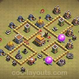 Die Clan War Base RH5 + Link 2024 - COC Rathaus Level 5 Kriegsbase (CK / CW) - #41