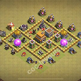 TH5 Anti 3 Stars CWL War Base Plan with Link, Anti Everything, Copy Town Hall 5 Design 2025, #48