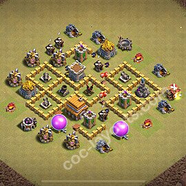 Die Anti 2 Sterne Clan War Base RH5 + Link 2025 - COC Rathaus Level 5 Kriegsbase (CK / CW) - #53