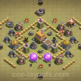 TH5 Anti 3 Stars CWL War Base Plan with Link, Anti Everything, Copy Town Hall 5 Design, #8