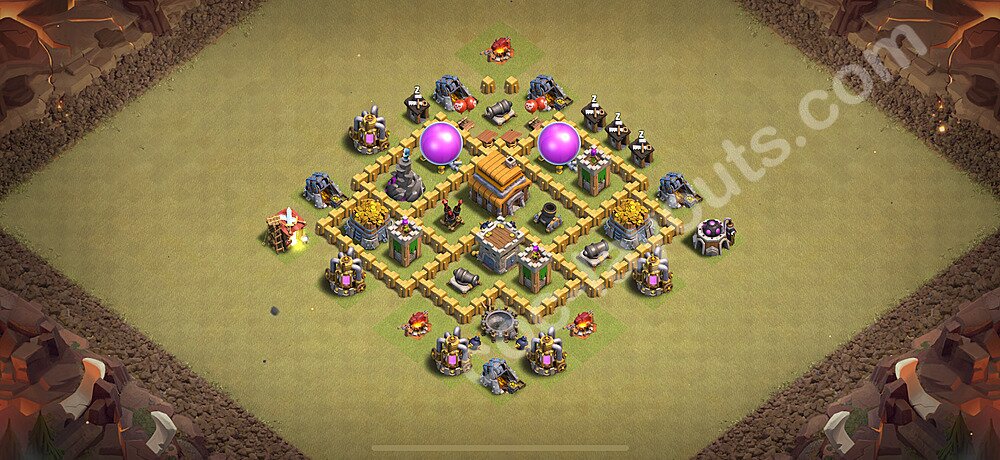 Die Anti 2 Sterne Clan War Base RH5 + Link, Anti Air 2025 - COC Rathaus Level 5 Kriegsbase (CK / CW) - #19