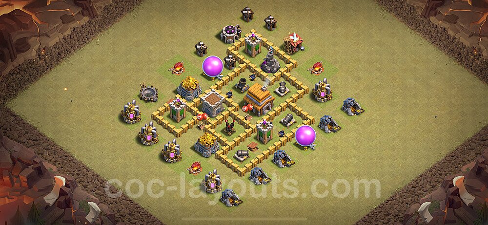 TH5 Max Levels CWL War Base Plan with Link, Anti Everything, Copy Town Hall 5 Design 2024, #20