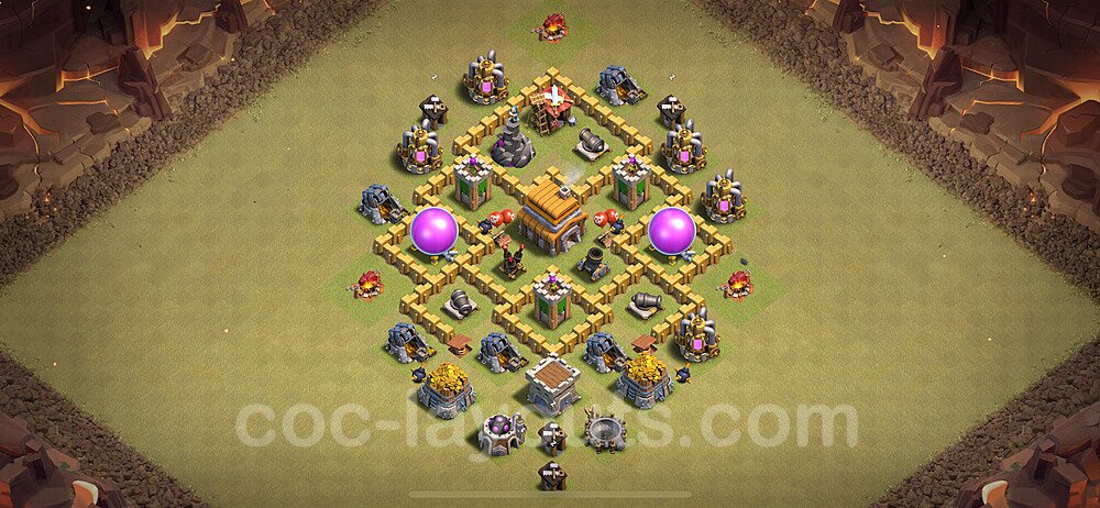 TH5 Anti 2 Stars CWL War Base Plan with Link, Anti Everything, Copy Town Hall 5 Design 2024, #21