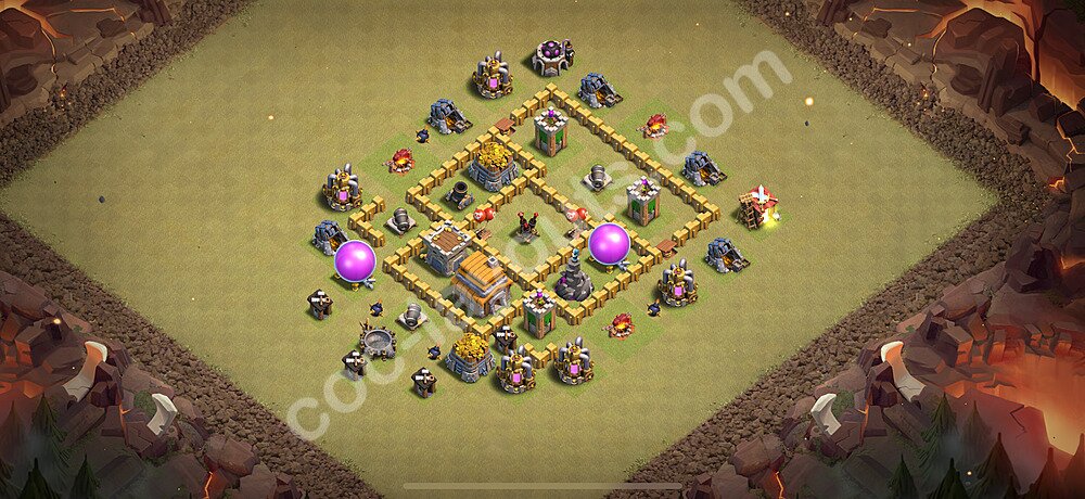 Военная База ТХ 5 2026 Анти 3 Звезды для Лиги Войны Кланов (КВ / ЛВК) Скопировать, Анти-Воздух, #25