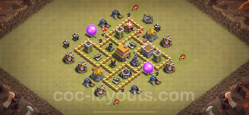 TH5 Anti 2 Stars CWL War Base Plan with Link, Anti Everything, Copy Town Hall 5 Design 2024, #27