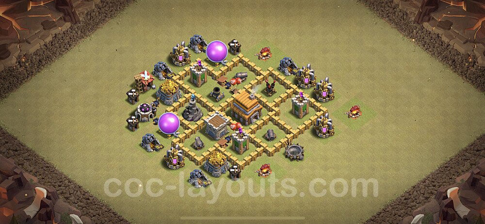 Die Maximal Clan War Base RH5 + Link, Anti Alles - COC Rathaus Level 5 Kriegsbase (CK / CW) - #3
