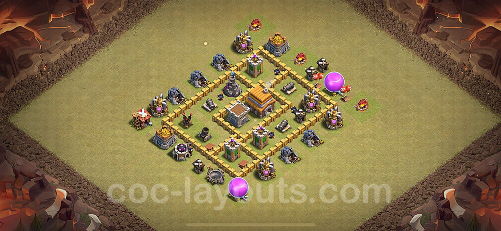 Die Anti 3 Sterne Clan War Base RH5 + Link 2024 - COC Rathaus Level 5 Kriegsbase (CK / CW) - #32