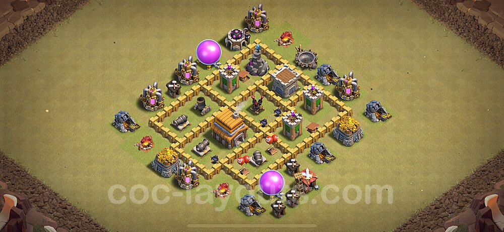 TH5 War Base Plan with Link, Anti Everything, Copy Town Hall 5 CWL Design 2024, #33