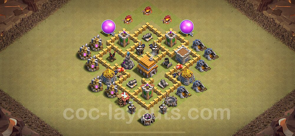 TH5 Anti 3 Stars CWL War Base Plan with Link, Anti Everything, Copy Town Hall 5 Design 2024, #35