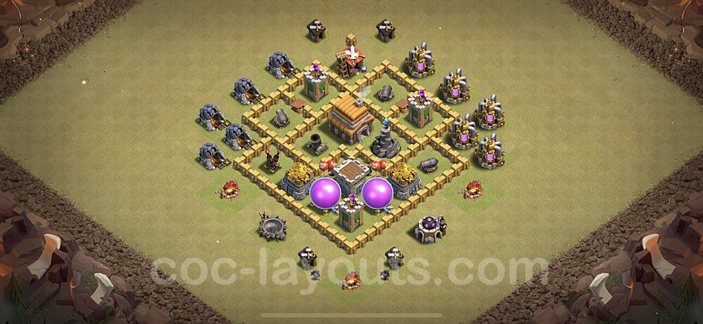 TH5 Anti 3 Stars War Base Plan with Link, Copy Town Hall 5 Design 2020, #4