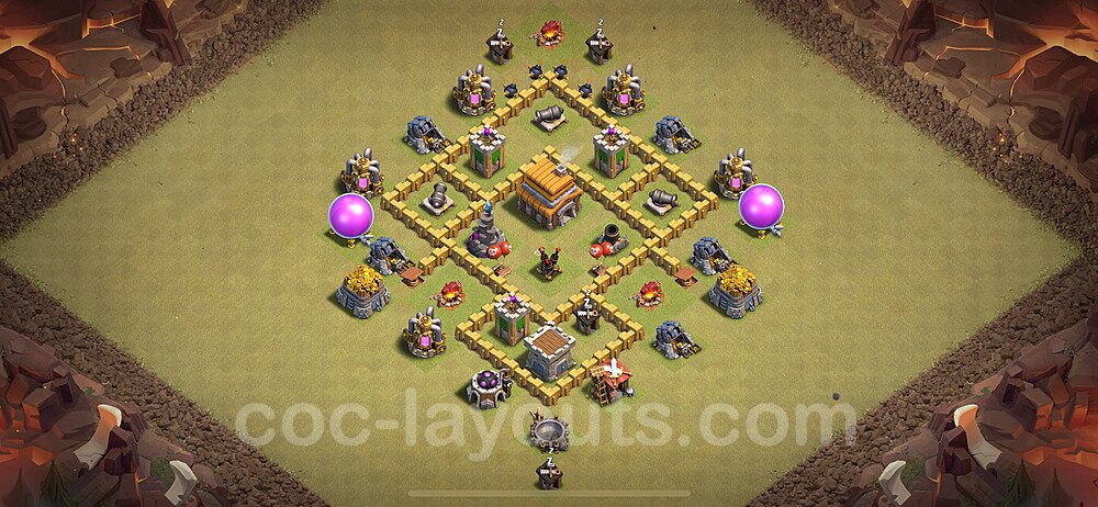 TH5 War Base Plan with Link, Anti Everything, Copy Town Hall 5 CWL Design 2024, #40