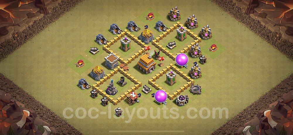 TH5 War Base Plan with Link, Copy Town Hall 5 CWL Design 2024, #41