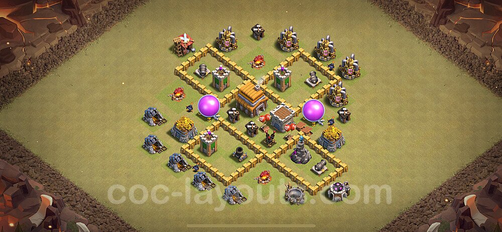 Die Maximal Clan War Base RH5 + Link, Anti Alles 2024 - COC Rathaus Level 5 Kriegsbase (CK / CW) - #43