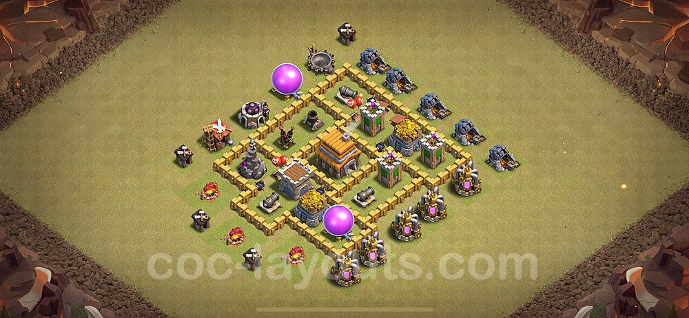 TH5 War Base Plan with Link, Copy Town Hall 5 CWL Design 2024, #51