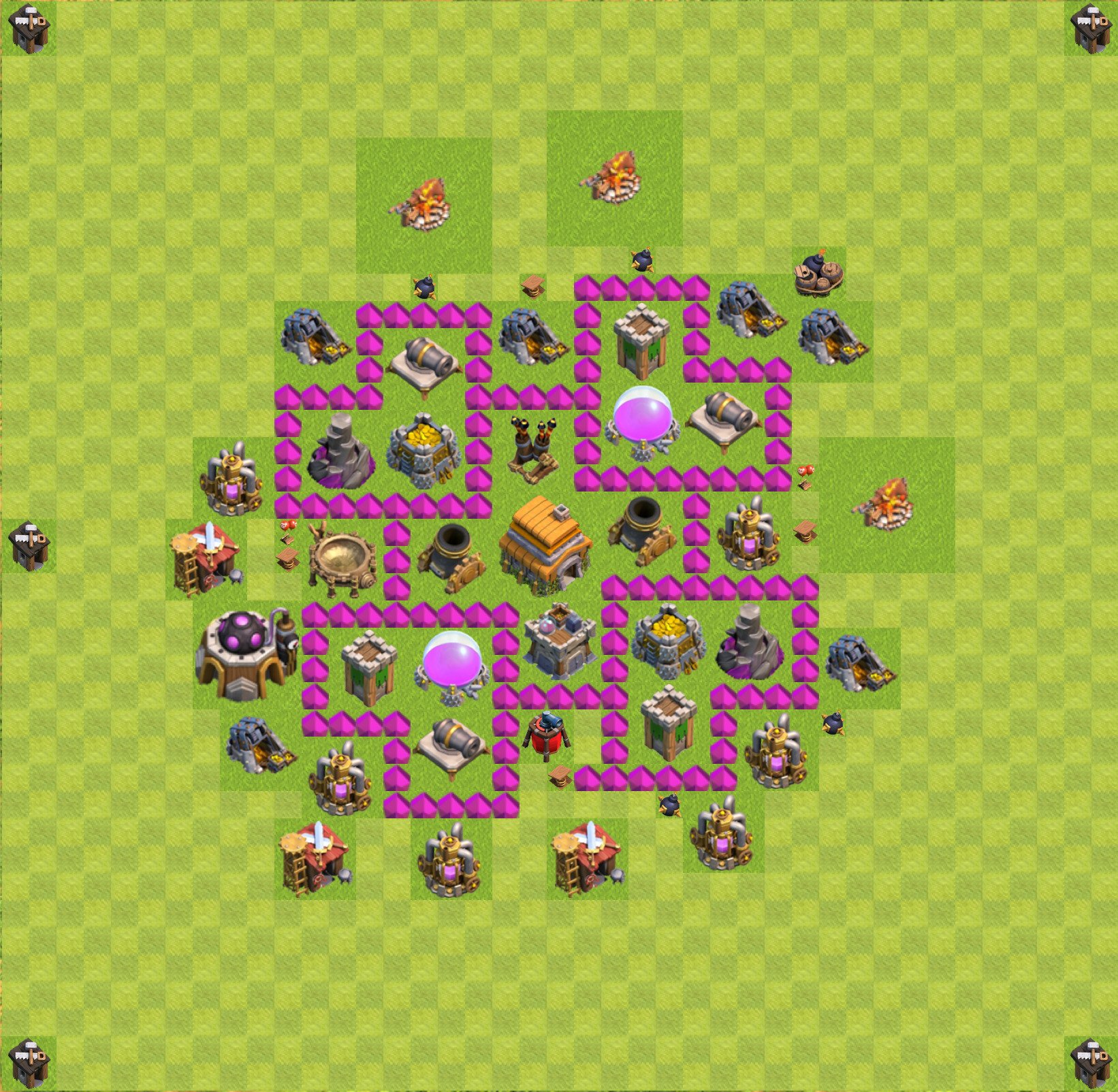 town hall level 6 defense