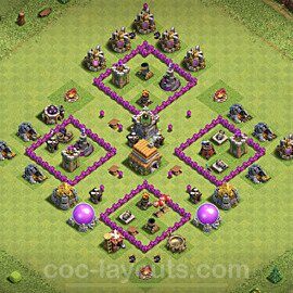 TH6 Anti 3 Stars Base Plan with Link, Anti Everything, Copy Town Hall 6 Base Design 2022, #146
