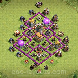 Anti Everything TH6 Base Plan with Link, Anti 3 Stars, Copy Town Hall 6 Design 2022, #152