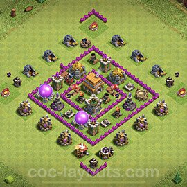 Best Map For Town Hall 6 Best Th6 Trophy/Defense Base Layouts With Links 2022 - Copy Town Hall Level  6 Coc Trophy Bases