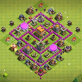 Diseño de aldea Anti 3 Estrellas Ayuntamiento 6 Copiar, Anti Todo - COC TH6 Perfecta Distribucion 2025 + Enlace - #174