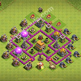 Die Anti 3 Sterne Base RH6 + Link 2026 - COC Rathaus 6 Kopieren Base - #175
