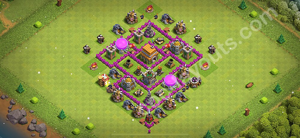 Top Anti 3 Etoiles Base HDV 6 + Lien (Link), Anti tout 2026 - Hôtel de Ville 6 Base Copier - #174