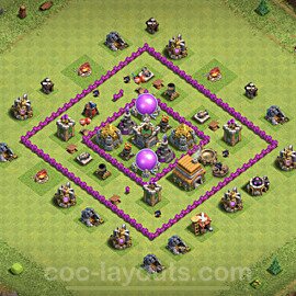 Maxato Municipio livello 6 Base + Link, Anti tutto - Miglior Disposizione villaggio per Farming COC TH6 - #136