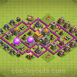 Diseño de aldea para farming Ayuntamiento 6 Copiar, Anti 3 Estrellas, Anti Todo - COC TH6 Perfecta Distribucion 2024 + Enlace - #151