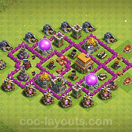 Base plan TH6 (design / layout) with Link, Anti Everything, Hybrid for Farming 2023, #152