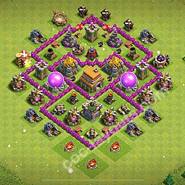 Gute Base für Farm RH6 + Link, Anti 3 Sterne, Anti Alles 2025 - COC Rathaus 6 - #169