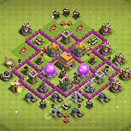 Diseño de aldea para farming Ayuntamiento 6 Copiar, Anti 3 Estrellas, Anti Todo - COC TH6 Perfecta Distribucion 2025 + Enlace - #170