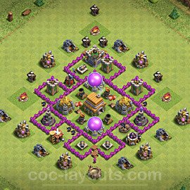 Gute Base für Farm RH6 + Link, Anti Alles, Hybrid - COC Rathaus 6 - #64