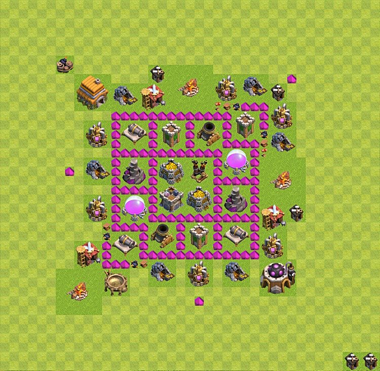 Diseño de aldea para farming Ayuntamiento 6 - COC TH6 Perfecta Distribucion - #9