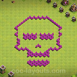 TH6 Funny Troll Base Plan with Link, Copy Town Hall 6 Art Design 2024, #17