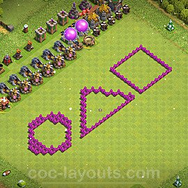 TH6 Funny Troll Base Plan with Link, Copy Town Hall 6 Art Design 2023, #5