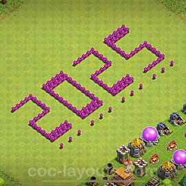 TH6 Funny Troll Base Plan with Link, Copy Town Hall 6 Art Design 2024, #7