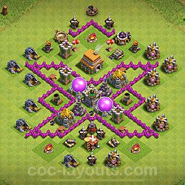 Die Troll Funny Base RH6 + Link 2024 - COC Rathaus Level 6 Art Base - #8