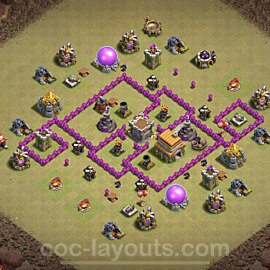 Municipio livello 6 Base di Guerra + Link, Anti tutto - Miglior Disposizione Villaggio COC TH6 - #11