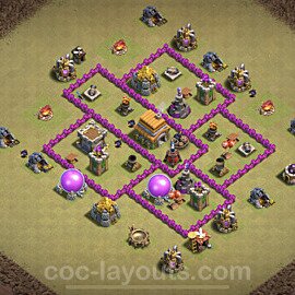 TH6 War Base Plan with Link, Anti Everything, Copy Town Hall 6 CWL Design, #17