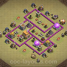 Die Clan War Base RH6 + Link, Anti Alles, Hybrid 2022 - COC Rathaus Level 6 Kriegsbase (CK / CW) - #20