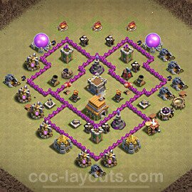 TH6 Max Levels CWL War Base Plan with Link, Anti Everything, Copy Town Hall 6 Design, #25
