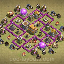 Die Clan War Base RH6 + Link, Anti Air 2022 - COC Rathaus Level 6 Kriegsbase (CK / CW) - #27
