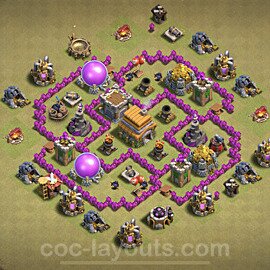 Die Clan War Base RH6 + Link, Anti 3 Sterne 2022 - COC Rathaus Level 6 Kriegsbase (CK / CW) - #5