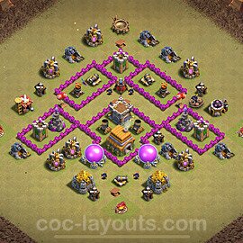 Die Clan War Base RH6 + Link 2024 - COC Rathaus Level 6 Kriegsbase (CK / CW) - #50