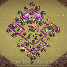 Municipio livello 6 Base di Guerra + Link, Anti tutto, Ibrido - Miglior Disposizione Villaggio COC 2024 TH6 - #52