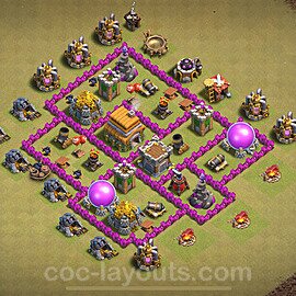 TH6 Max Levels CWL War Base Plan with Link, Anti Everything, Copy Town Hall 6 Design 2024, #58