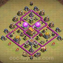 Die Maximal Clan War Base RH6 + Link, Anti Alles 2024 - COC Rathaus Level 6 Kriegsbase (CK / CW) - #68
