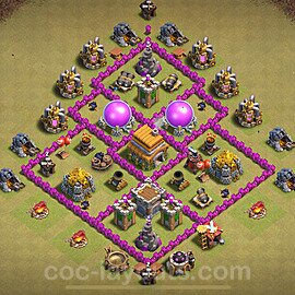 TH6 Max Levels CWL War Base Plan with Link, Anti Everything, Copy Town Hall 6 Design 2024, #68