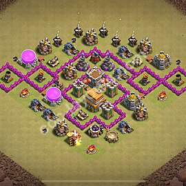 TH6 Max Levels CWL War Base Plan with Link, Anti Everything, Copy Town Hall 6 Design 2025, #69