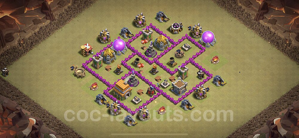 Die Clan War Base RH6 + Link, Anti Alles - COC Rathaus Level 6 Kriegsbase (CK / CW) - #19